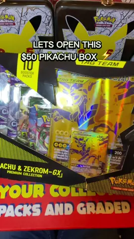 Lets Open A $50 #pikachu Pokemon Box! ⚡️ #fyp #pokemon #pokemongo #pokemoncards #collector 