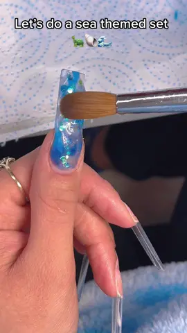 Really into the 3d sculpting atm 😍 #fyp #3dnails #seanails #foryou #viral #acrylicnails #seahorse #turtle #shell #starfish 