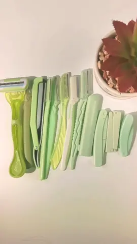 11 green razors with different types #razor #xiruiblade #shaving #green #hairremoval 