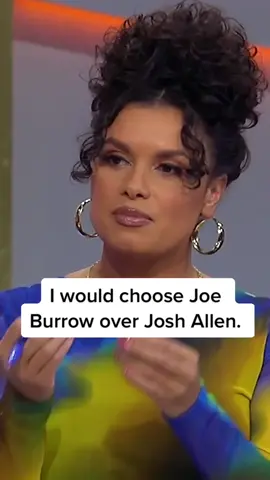 Accomplishments matter, therefore @joytaylortalks would choose Joe Burrow slightly above Josh Allen right now. #Fyp #Bengals #BillsMafia 