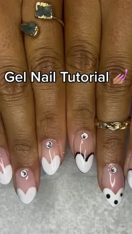 Gel Nail Tutorial 💅🏽  I’ve been doing my own nails for a while now and I always get asked about them. I use the @beetlesgelpolish kit from Amazon and the following technique 5 Steps: 1. Buff and shape nails 2. Apply Base Gel & Cure with UV light 3. Apply color Polish & Cure 4. Paint on designs with gel polish & cure 5. Apply  clear Top Coat (with crystals) and cure with UV #gelnails #nailtutorial #nailinspo #nailart #gelxnails #explorepage #naildesigns #amazonfinds #beetlesgelpolish 