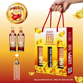 Hộp quà Tết 2023 Tân Niên Quý Mão - Cặp 2 chai nước mắm Tĩn nhãn đỏ #TikTokShopTet #TếtLớnĐamMê #nướcmắm #nướcmắmtĩn #langchaixua #langchaixuapt 