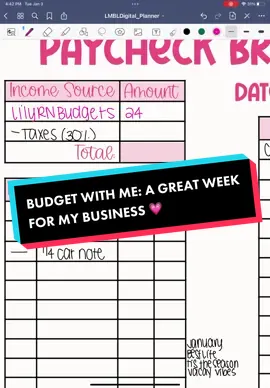 Budgeting my business income 🥳 #budgeting #budget #financialfreedom #savingschallenge #lilyrnbudgets #cashstuffing #budgetplanner 