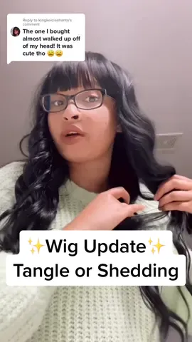 Replying to @kingkeiciashanta The wig does shed and tangle but im not mad at this #sytheticwig for the price @mrspaynebranding #amazonwigfinds #amazonwigreviewer #wiginfluencers #cheapwigsforwomen #affordablewig #cheapwig #wigreviews #wigwithbangs #bangwig #amazonwigplug #amazonwigreviews #amazonwigreview #syntheticwigreview #amazonhairfinds #syntheticwigsforwomen #syntheticwigstlacewig #protectivehairstylefornaturalhair 