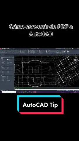 Cómo convertir archivos PDF a AutoCAD. #autocad #autocadtip #autocadtutorial #autocad_engineering #ingenieria #arquitectura #parati 