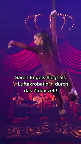 Kleiner Einblick in die Zirkuseinlage von Sarah Engels: Die Sängerin wagt sich als Luftakrobatin in schwindelerregende Höhen! 😲 #StarsinderManege  👉 