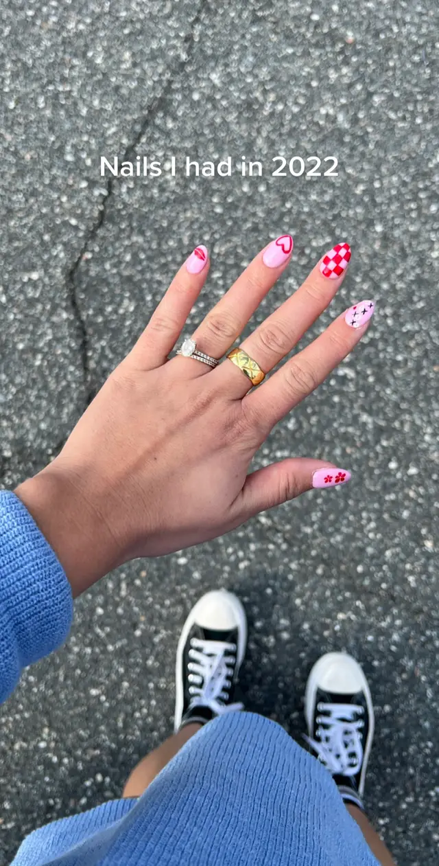 Save for inspo for your next nail apt! #nailinspo #nailinspiration #nailsart #2022nails #2023nails #valentinesnails #bluenails #funkynails #funnailart #colorfulnails #pinknails #purplenails #brownnails #greennails 
