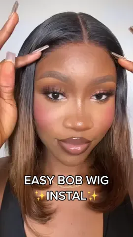We love a high density Bob wig✨ and do you see that lace!! PERFECTION😍. . This unit is from @jessieswig_official and it’s the 4x4, 12” Ombré Brown wigs. Absolutely stunning. You can also use my code “ETH15” for 15% off site wide 😋✨. . #quickwiginstall #bobszn #customgluelesswig #easytowearwigs #hairinfluencer #bobwigs #bobwiginstall #beautyfyp #hairtiktok 