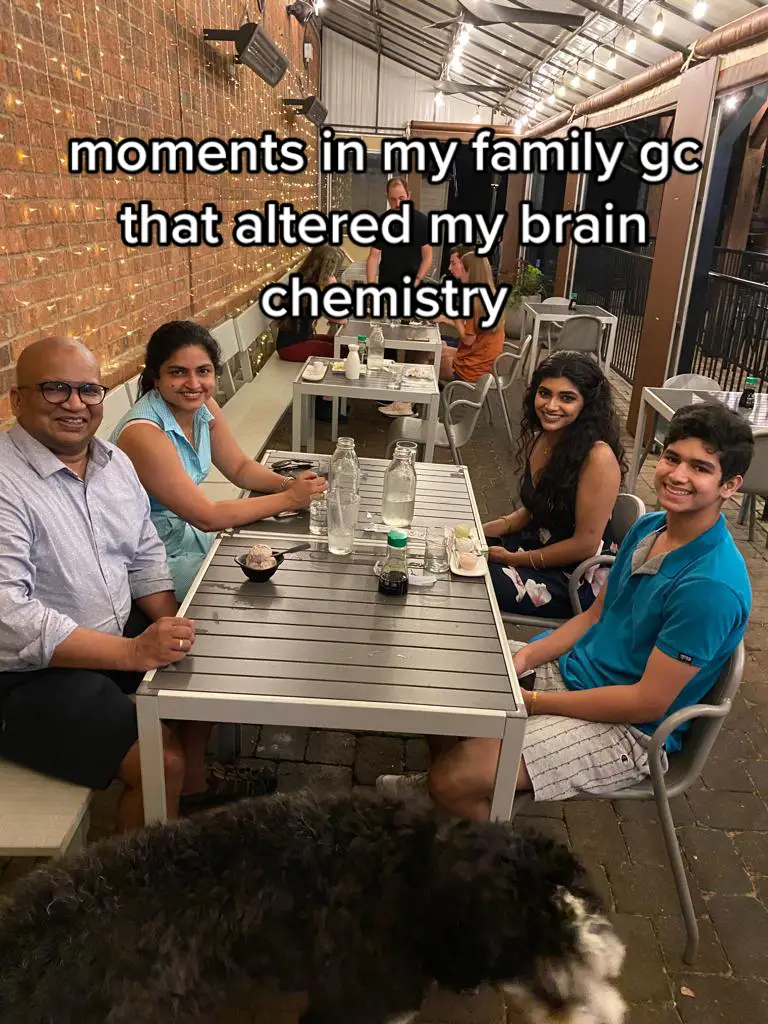 if you can’t tell my dad is the jokester of the family #hey_its_navya #family #parents #Siblings #alteredbrainchemistry 