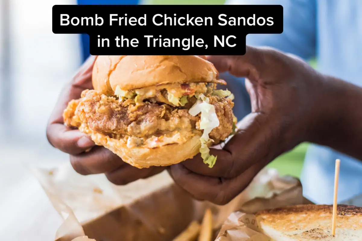 My husband’s favorite food is fried chicken sandos, so we eat a fair share. #ncfood 