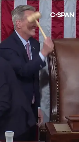 House Minority Leader Hakeem Jeffries (D-NY) handed the gavel early Saturday morning to California Republican Kevin McCarthy after he was elected the 55th speaker of the House. #houseofrepresentatives #ushouse #speakerofthehouse #speaker #gavel #congress #kevinmccarthy #hakeemjeffries #cspan 