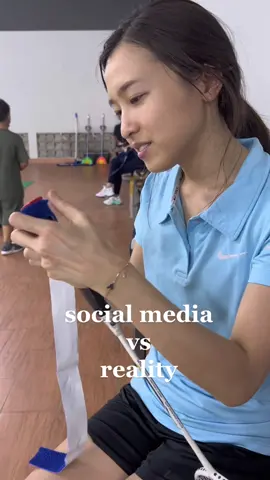 social media vs reality, relate? 🤣🤣 #badminton #bulutangkis #badmintonfun #fyp 