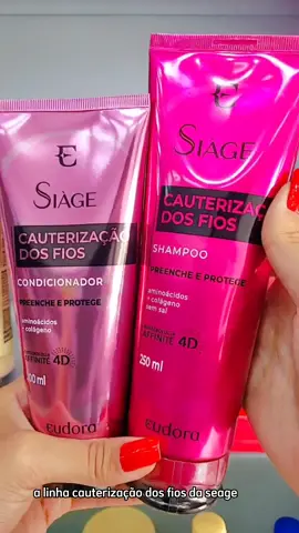 Cabelos Danificados, Quebradiços e Fragilizados?  Esse Kit é pra você ☺ #eudorasiage #cauterizacaocapilar #siage #cosmeticos #lojadecosmeticos 