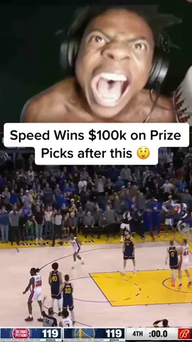 IShowSpeed Wins $100,000 on Prize Picks 😲😲 #ishowspeed #prizepicks #sportsbetting #speedreaction #NBA #buzzerbeater 