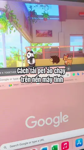 Cách có pet ảo chạy trên nền lap 🐼🐕🐈 #LearnOnTikTok #fypシ #macbook #desktoppet 