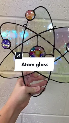 Do you know the element? #scienceart #stainedglass #stainedglassart #glassartist #atom 