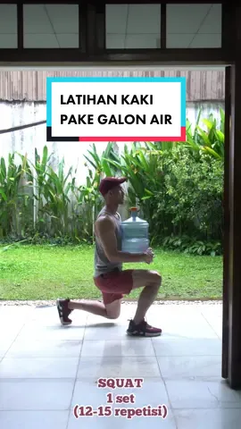 Lanjuttt part 3! Latihan kaki pake galon air 🤙🏻 #latihandirumahaja #galonair #legday #olahragadirumah #fyp #tiktokgym #tiktokolahraga #berbagiilmu 