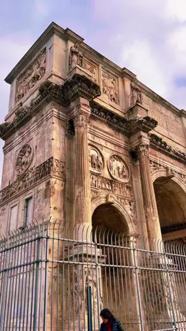 The Arch of Constantine (Italian: Arco di Costantino) is a triumphal arch in Rome dedicated to the emperor Constantine the Great🇮🇹#rome #italy #travel #tiktoktravel