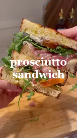 Farmers market prosciutto sandwich 🥪 I spent way too much money on this cheese but I live with no regret #sandwich #asmr #EasyRecipe  #sandwichtiktok 
