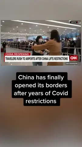 Thousands of travelers crossed mainland China's borders for joyful reunions and long-awaited journeys as authorities relaxed restrictions that had both separated families and isolated the world's most populous country for nearly three years. #cnn #news