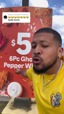 Replying to @whoisdior Trying @Popeyes ghost pepper wings… #fyp #viral #geminikhai 