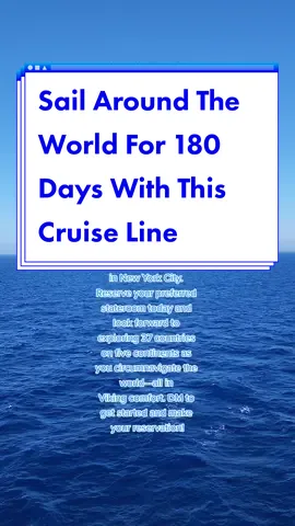 2024-2025 Viking World Voyage Itineraries are open! Join Viking on their newest itinerary, embarking in Ft. Lauderdale, and enjoy an epic 180-day voyage that includes overnight stays in London, Istanbul, Singapore and more, before returning to North America to disembark in New York City. Reserve your preferred stateroom today and look forward to exploring 37 countries on five continents as you circumnavigate the world—all in Viking comfort. DM to get started and make your reservation! #sodynamite #vikingcruise #vikingworldvoyage #worldcruise #luxurycruise #vikingcruises #vikingcruiseline 