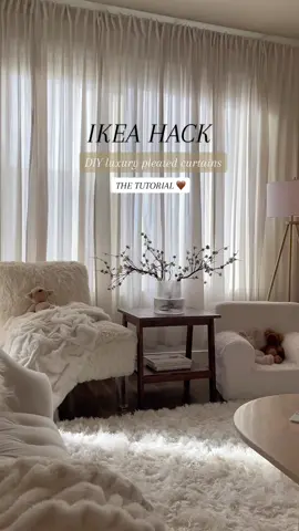 How to DIY luxurious custom curtains 🤌🏼🔨 #ikeatok #ikeahack #curtains #livingroom #decor #homedesign #fyp #homediy