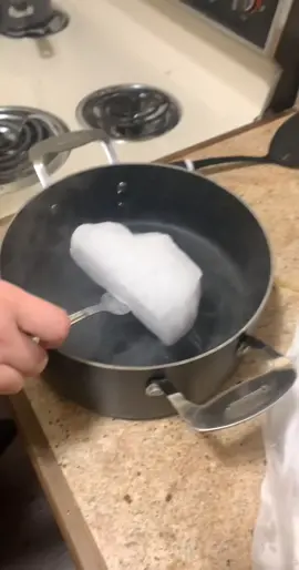 Dry ice in warm water. Smokey