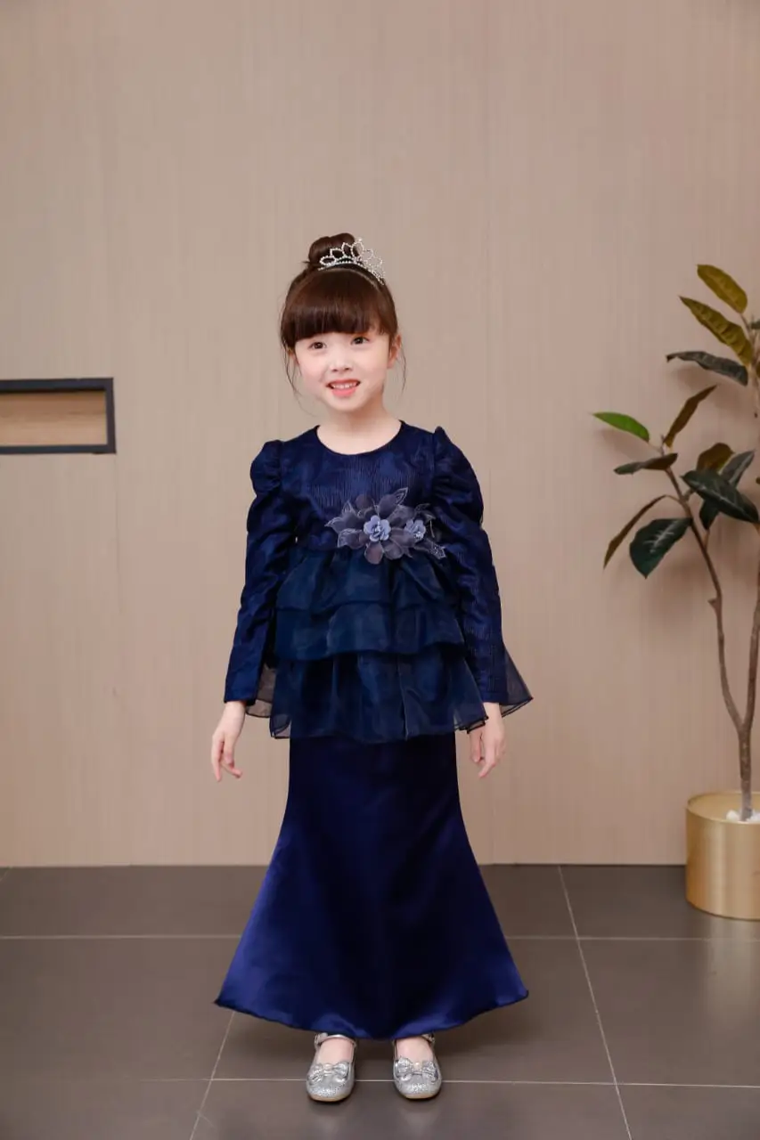 Navy blue #preorder #raya2023 uishhh rambang mata la mommy #fypシ 