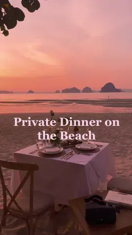 Who would you wanna have dinner here with?  If you’re in thailand and looking for something you can remember forever - this is it!  @thetubkaakkrabi offers private dinners on the beach😍 doesn’t get more romantic than this!  #bucketlist #privatedinneronthebeach #privatedinner #views #mostamazingview #dinnerwithaview #krabi #thetubkaak #thailandtiktok #thailandtravel #thailandtraveltips #thailandtravelguide #romanticdinner #beach #krabithailand #traveltiktok #dinnerexperience 
