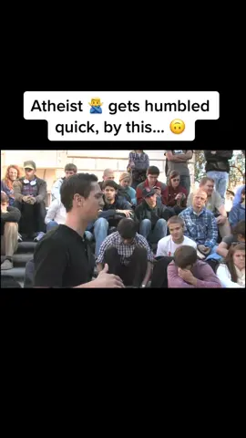 Watch Whole Crowd laughs 😂😂 #collegedebates #atheism #genz #political #christianity 