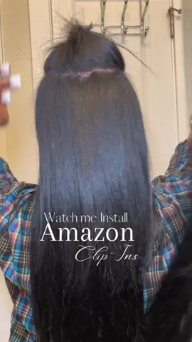 These are a 10/10 recommend!! I have in 1 pack of 20” jet black #clipinhairextensions #amazonclipins #clipinsforblackgirls #clipinsfornaturalhair #amazonfinds #amazonmusthaves #hairtutorial #clipininstall #amazonhairinstall #amazonhairinfluencer #amazonhairtools #chispinandcurl 