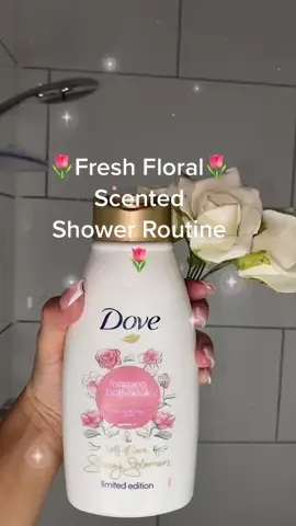 💐🌺Floral Scented Shower Routine🌺💐 #dove #dovebodywash #showerhygiene #showertok #bodymist #perfumeoil #whitemusk  #selfcarebabe #girlyscents #fyp #fypシ 