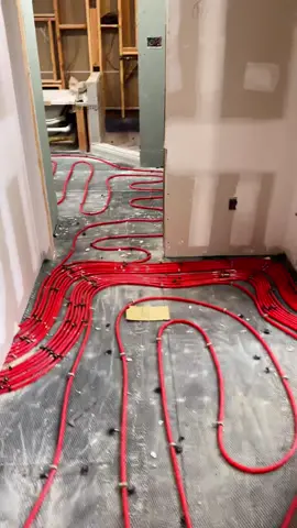 Floor heating. #floor #floorheat #floorheating #pex #manifold  #plumber #plumbing #newyork #plumbingwork #work #tiktok #fyp #copper #soldering 