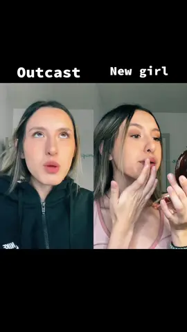 #duet with @autumnnmonique #pov the outcast convinced the new girl to become popular!! #foryou #skit