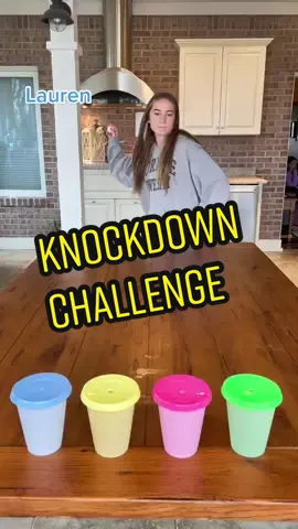 Family knockdown challenge! #familygamenight #FamilyFun #challenge #knockdown 