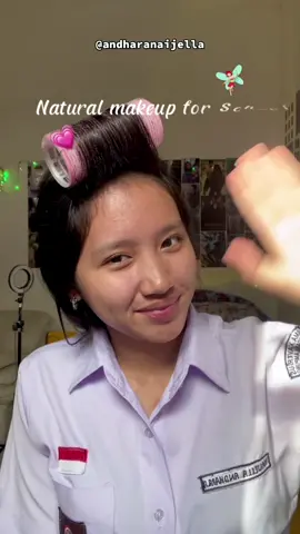 NATURAL MAKEUP TUTORIAL FOR SCHOOL // #makeupsekolah #makeupforschool 