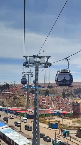 📍Mi teleférico, sistema de transporte por Cable urbano Teleférico La Paz - El Alto, es la red de teleféricos de transporte urbano más largo del mundo...!! #travel #bolivia #lapaz #miteleferico #mitelefericolapaz #ciudadmaravilla 