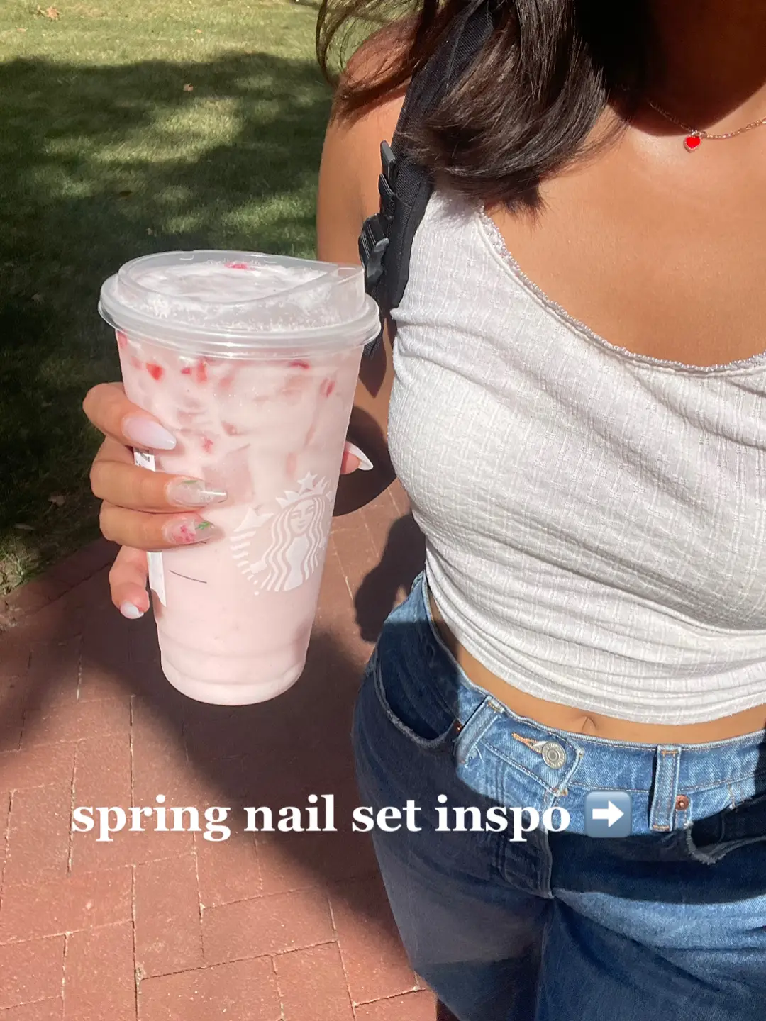 by my little 15 year old sister @allynavva  #springnails #almondnails #encapsulatednails 