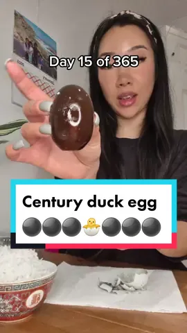 Little dinner tonight - white rice with century duck eggs! #mukbangeatingshow #mukbang #wieiad #fyp #duckcenturyegg #centuryduckegg #centuryeggchallenge #wieiadasian 