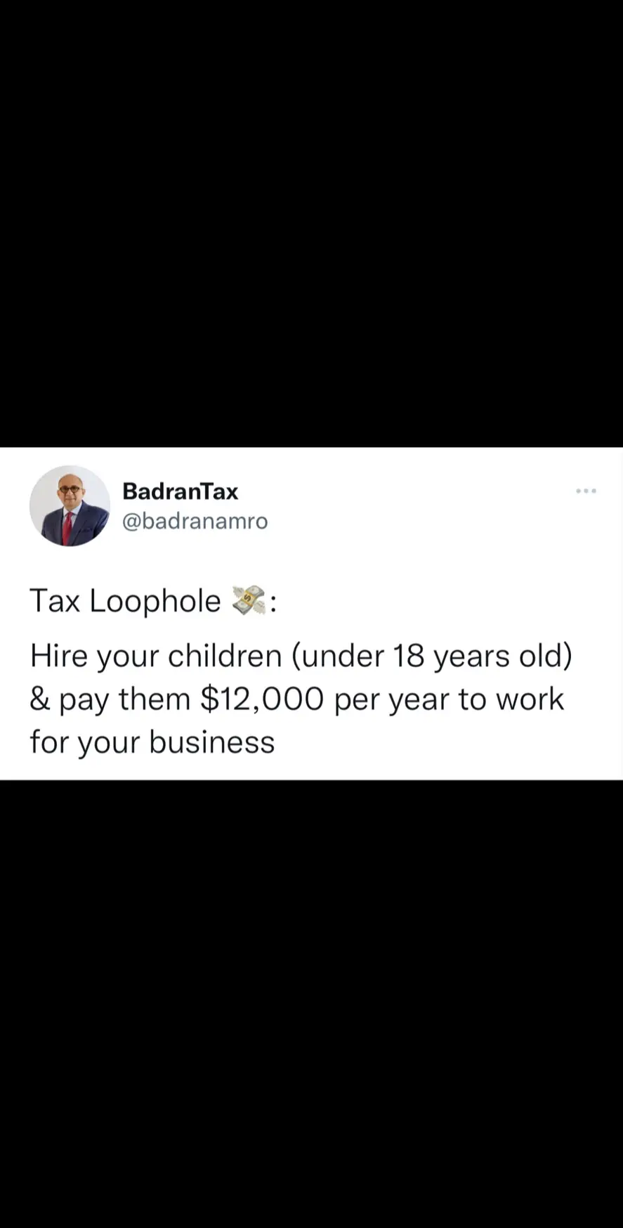 If you pay them a fair market wage and provide them with an employer/employee contract along with a job description, you can deduct the wages from your business income as a legitimate business expense. This will not only reduce your taxable income, but the income received by the child is most likely tax free. It is important to keep accurate records and track the time your children work for your business. Ensure that the job description you provide explains what tasks are to be performed in detail and pay them a fair wage. This will provide protection in case of an audit so you can prove that you are abiding by all regulations. #backtaxes #taxdebt #taxrelief #badrantax #taxtok #irs #taxprofessional #penalties #taxattorney #taxlawyer #taxhelp #taxrefund #taxes #revoked #tax #taxwriteoff #knowyourrights #taxproblems #irsagent #taxresolution #debtfree #debtfreejourney #taxrelief #debtfreecommunity 