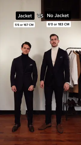 Jacket or no jacket - two easy winter outfits that any guy can pull off, (tall or short)! 😎 #mensfashion #styleinspo #mensstyle #mensoutfitideas #winterfashion 