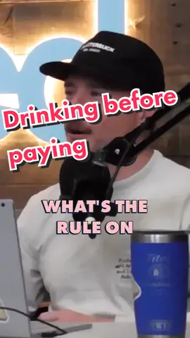 Drinking something before paying for it is unhinged, right? #shopping #beverage #podcast #life #unspokenrules #discuss #clip #clips 