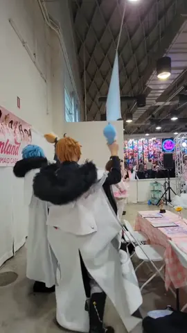 Dottore and Childe vibing at the Maid Cafe!#cosplay #anime #dottore #childe #GenshinImpact #animeimpulse Video Credit to @snowmisao!