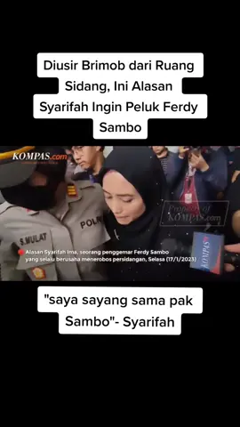 Salah satu masyarakat yang bernama Syarifah diusir dari ruang sidang utama Pengadilan Negeri Jakarta Selatan, Selasa (17/1/2023). Syarifah mengaku sebagai pendukung Ferdy Sambo, terdakwa kasus pembunuhan Nofriansyah Yosua Hutabarat. 