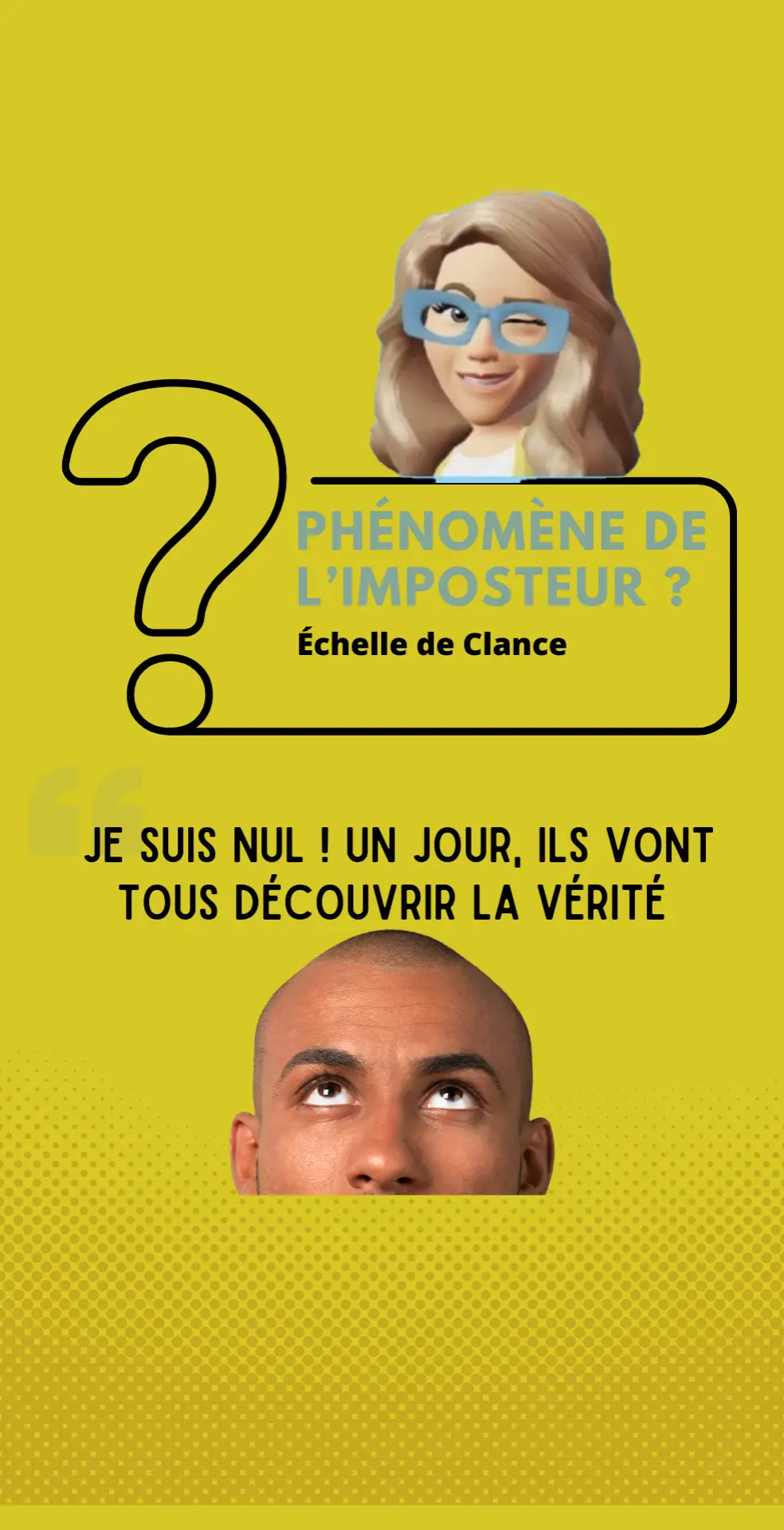 Test pour savoir si tu es concerné par le syndrome d’imposteur. Partage ton resultat en commentaire, je fais un sondage pour mon live. #impostersyndrome #confianceensoi #careerkueen 