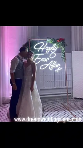 Happily Ever After www.dreamweddingsigns.com  #customneonsignca #customled #backdropdecoration #dreamweddingsigns #customneonsign #neonsign #weddingneonsign #wedding #weddingtiktok  #weddingday 
