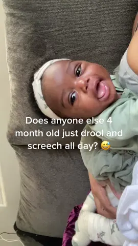 The screeching is so high pitch 😩😅 #babiesoftiktok #baby #mother #mothersoftiktok #fyp #screech #fourmonthsold #drooling #foryou 