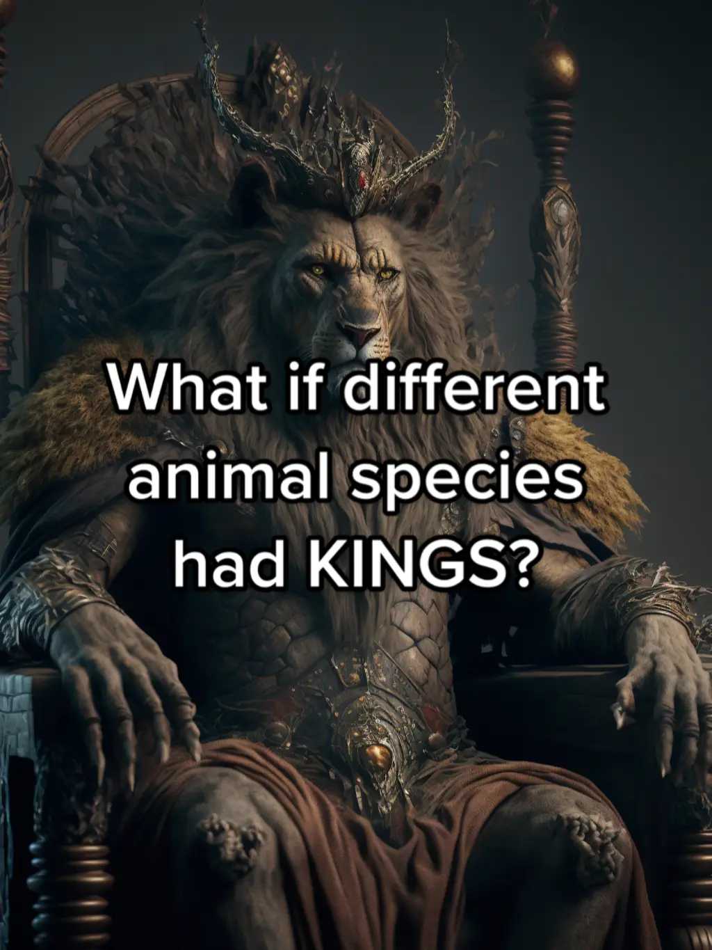 Imagine if the animals had kingdoms. What woulf their rulers look like.  What have I missed? Do you want a 2nd part? #king #queen #animals #animal #animalsoftiktok #ruler #junglebook #midjourney #aiart #foryou #fyp #fyoupage #fypシ 