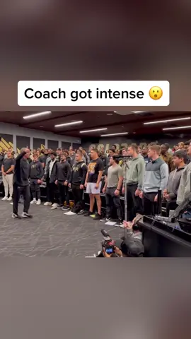 Colorado's TE coach Tim Brewster was fired up in his first team meeting 🎥 (via welloffforever/YT) #colorado #CollegeFootball #coach 